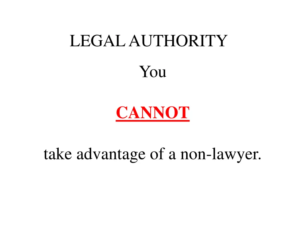 legal authority 1