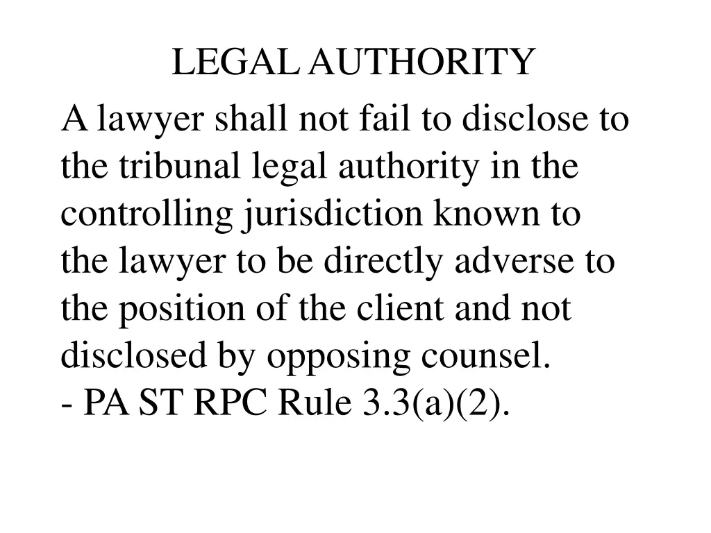 legal authority