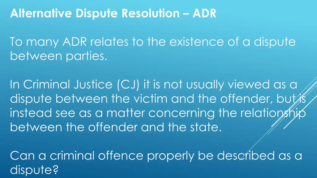 alternative dispute resolution adr