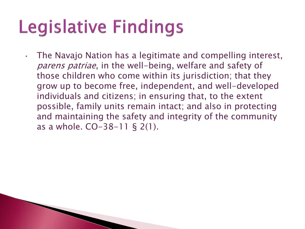 the navajo nation has a legitimate and compelling