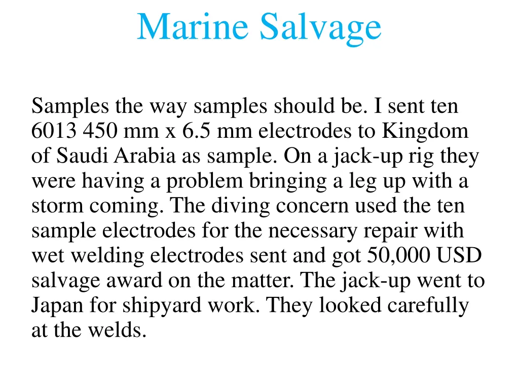 marine salvage