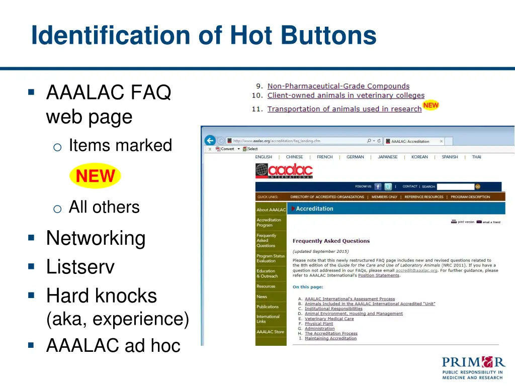 identification of hot buttons