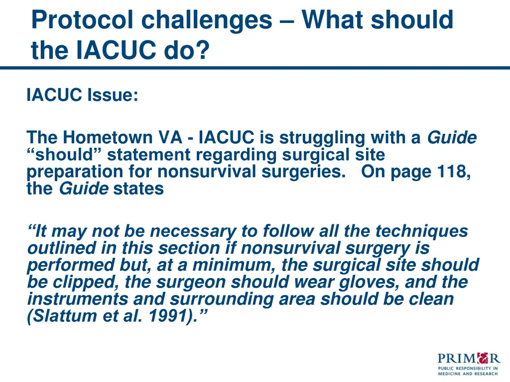 protocol challenges what should the iacuc do 1