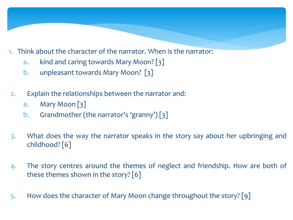 1 think about the character of the narrator when