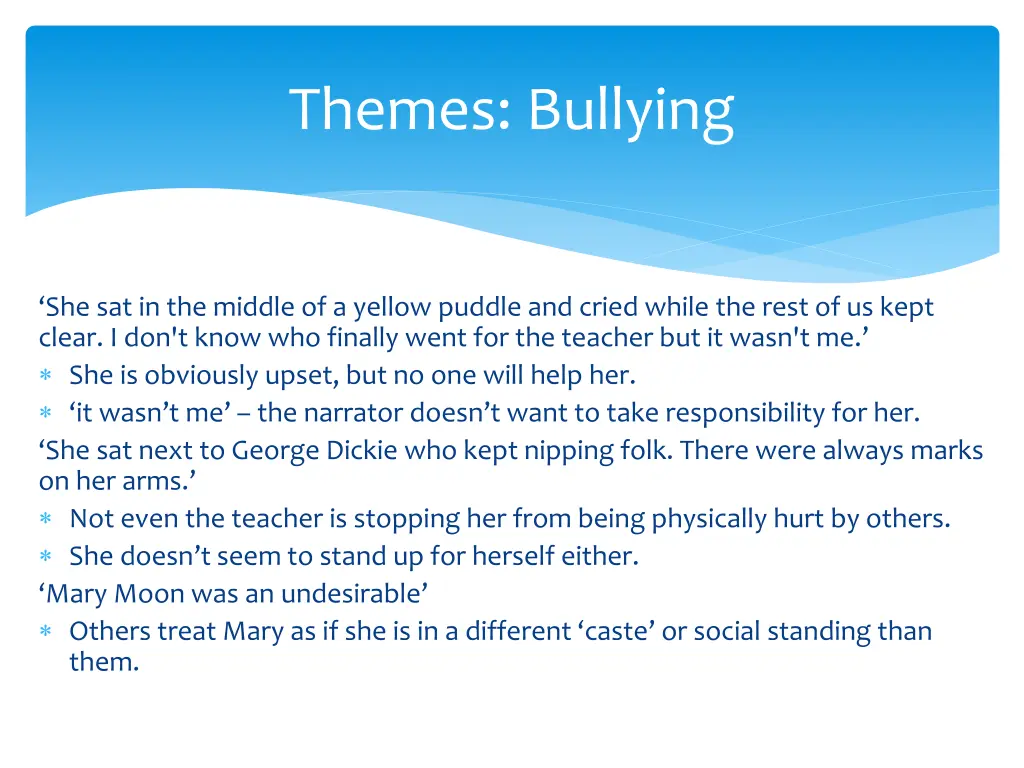 themes bullying