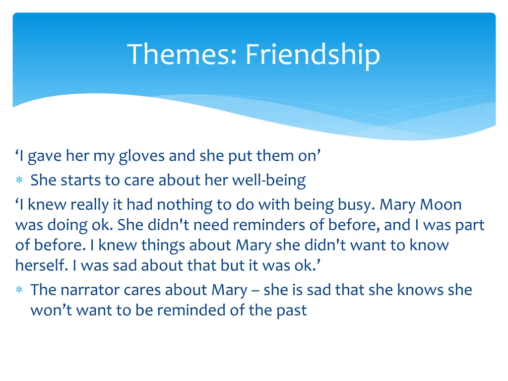 themes friendship