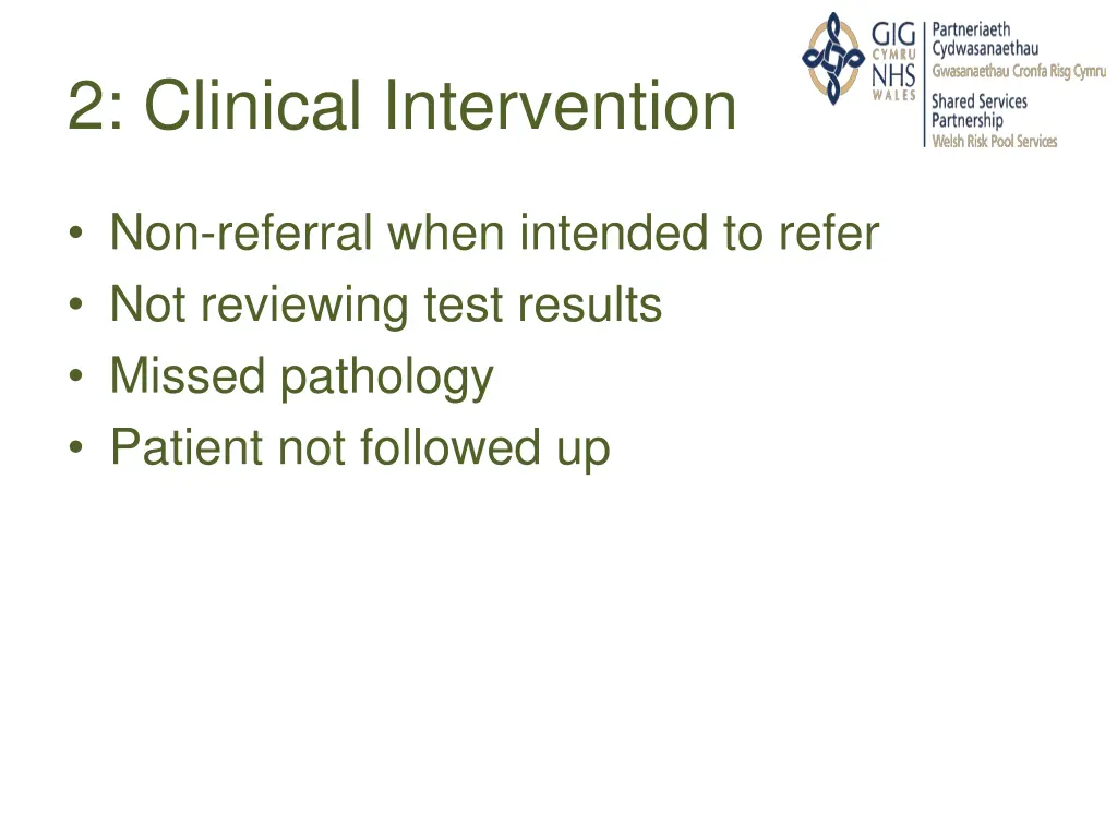 2 clinical intervention