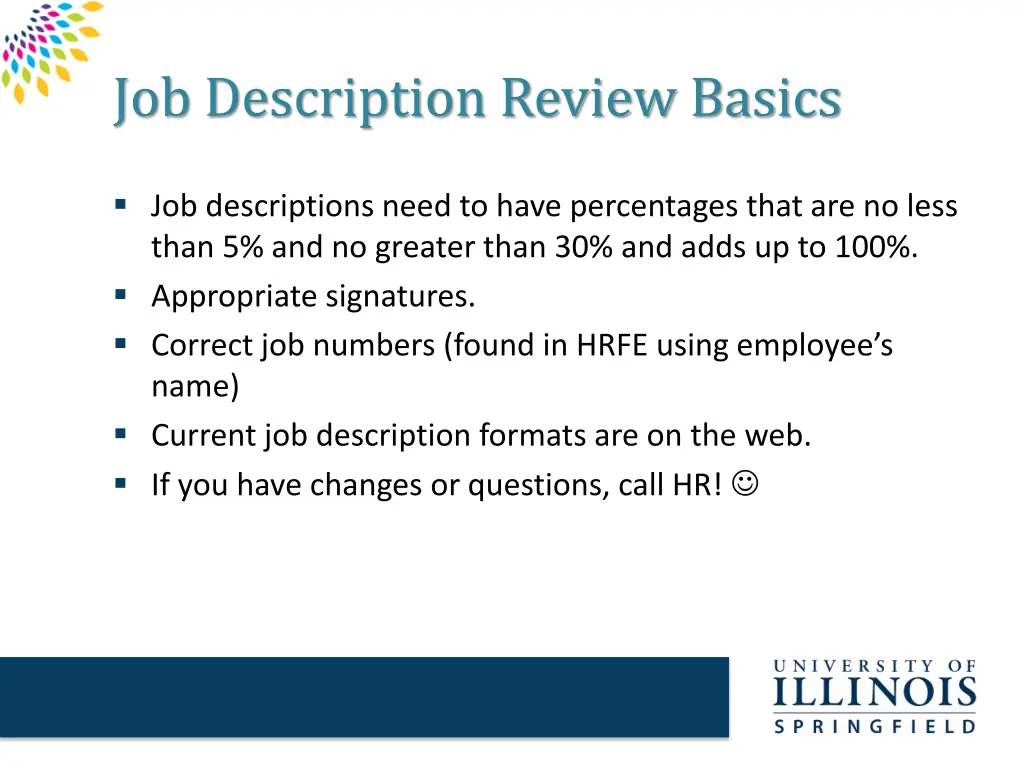 job description review basics