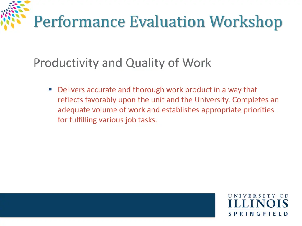 performance evaluation workshop 11