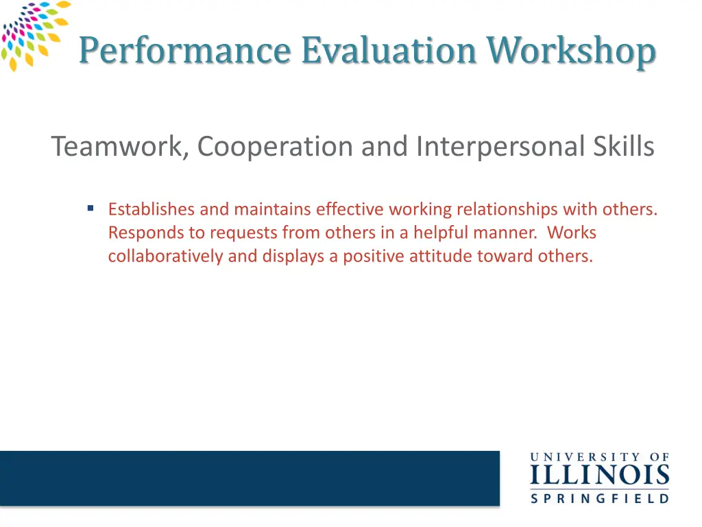 performance evaluation workshop 13