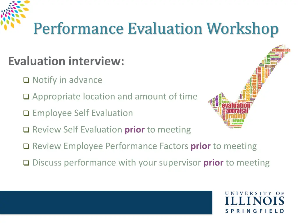 performance evaluation workshop 19