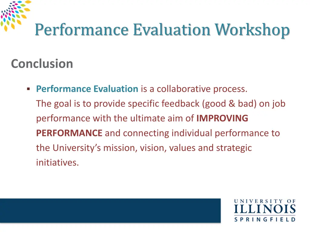 performance evaluation workshop 22