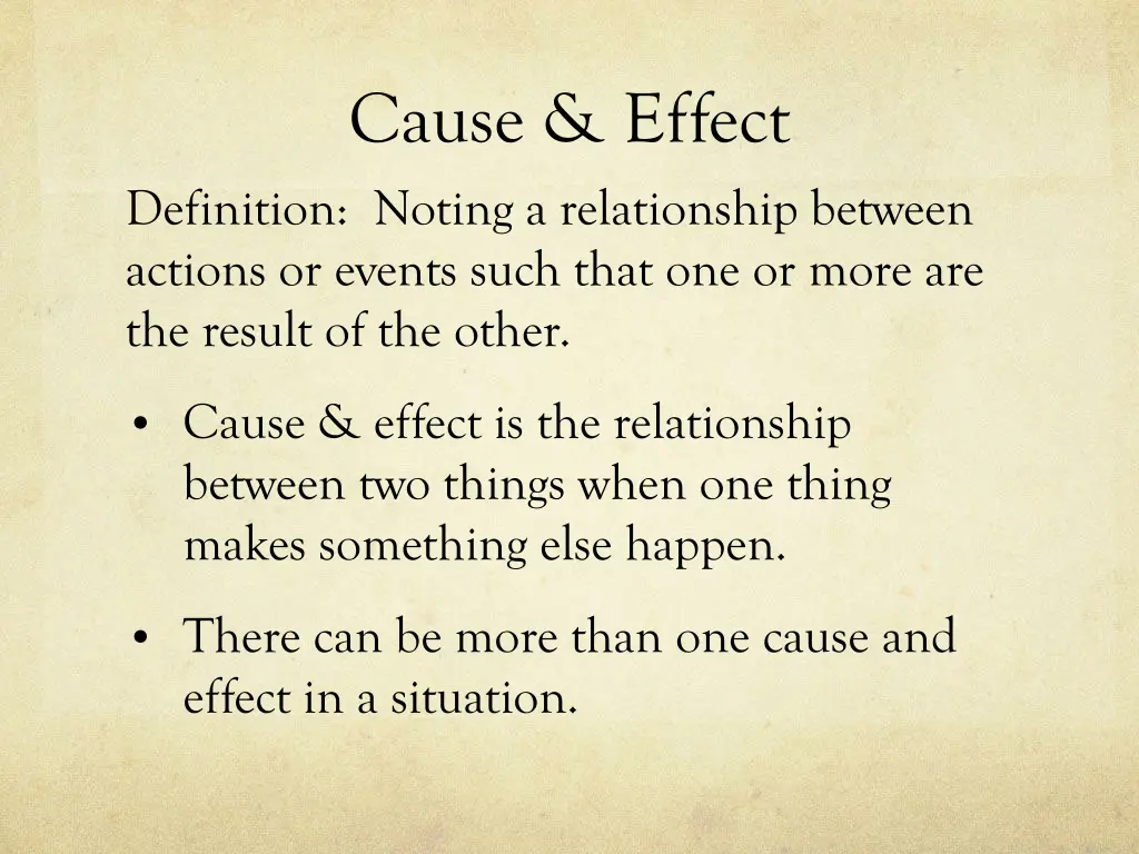 cause effect 1