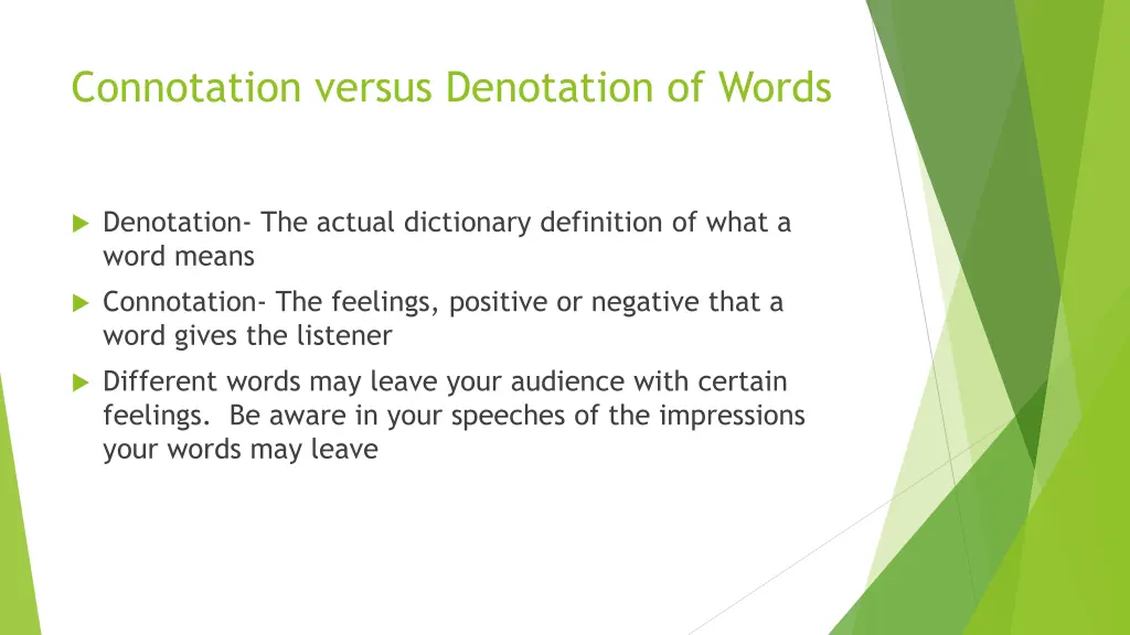 connotation versus denotation of words