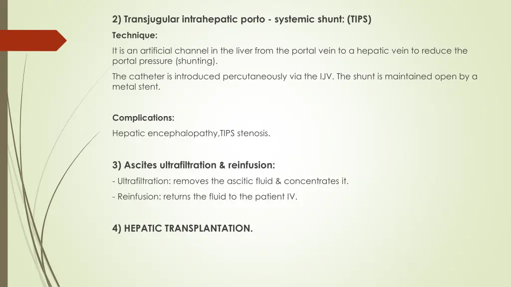 2 transjugular intrahepatic porto systemic shunt