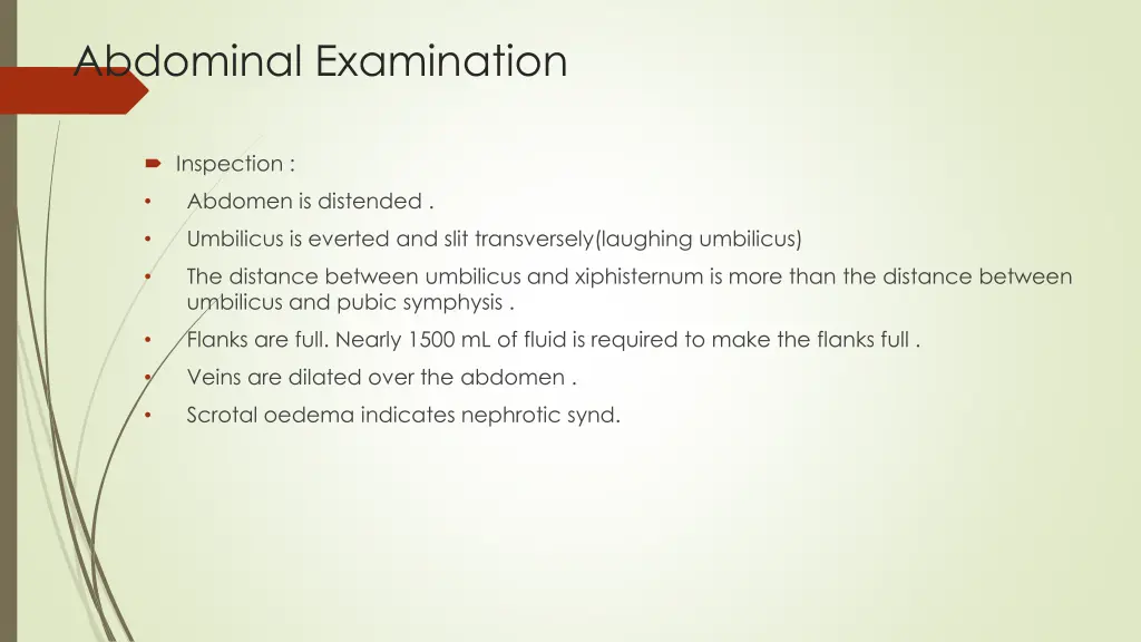 abdominal examination