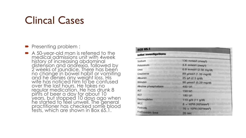 clincal cases