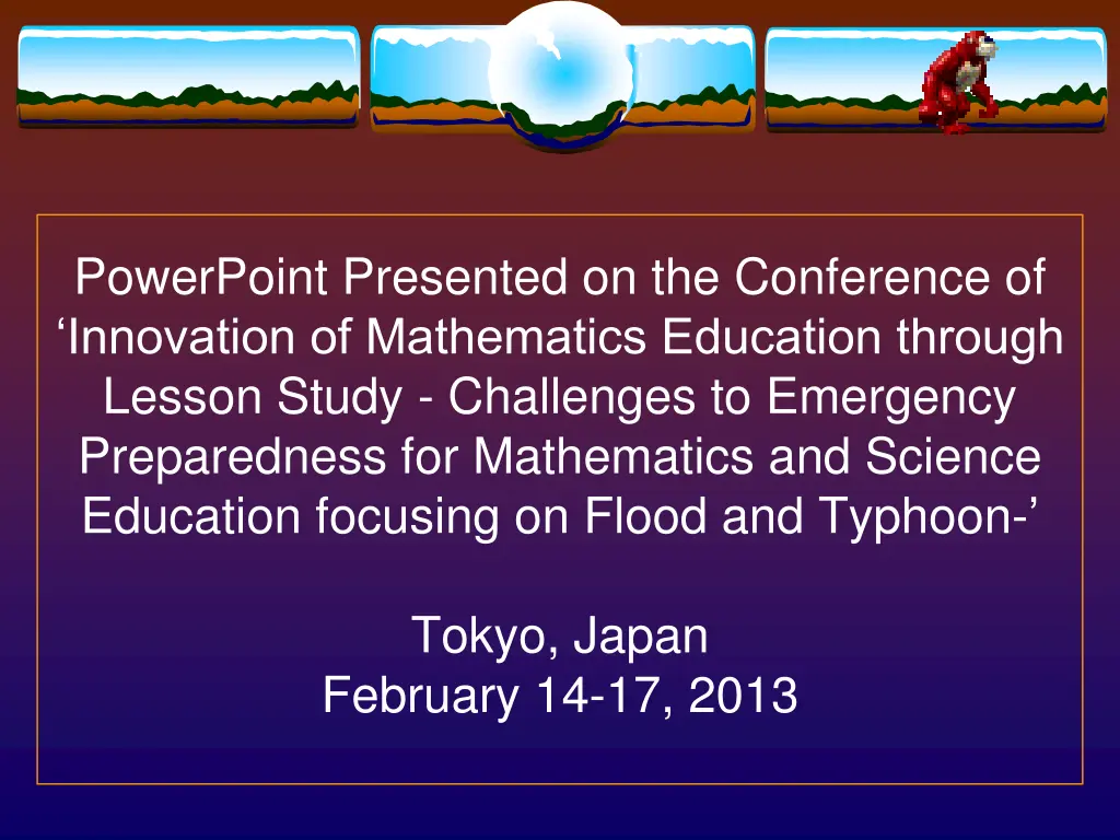 powerpoint presented on the conference