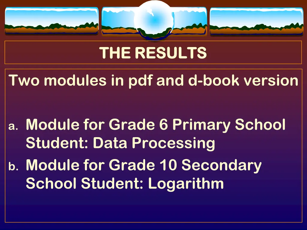 the results the results