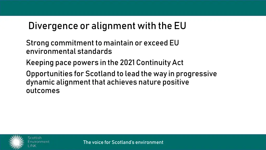 divergence or alignment with the eu