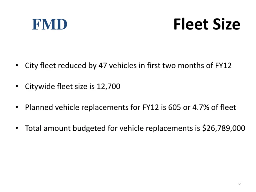 fmd fleet size