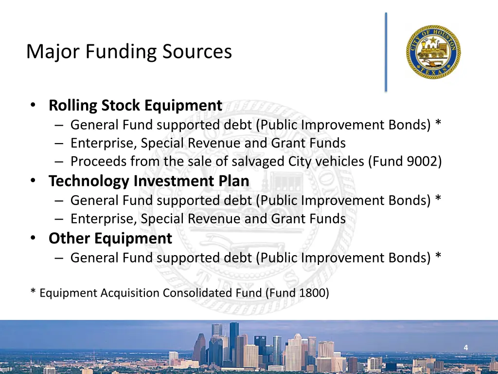 major funding sources