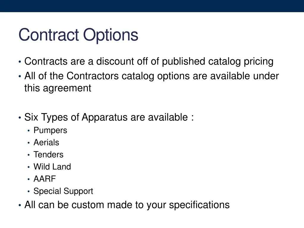 contract options