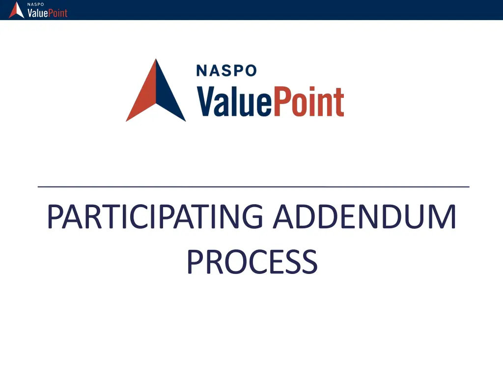 participating addendum process