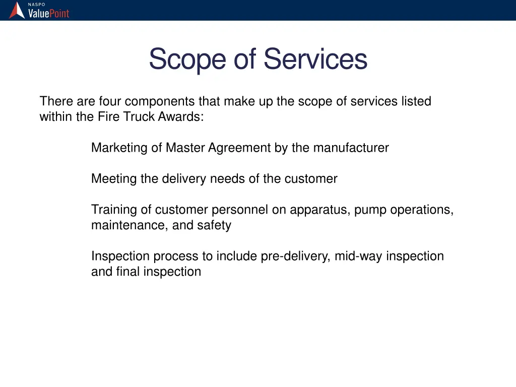 scope of services