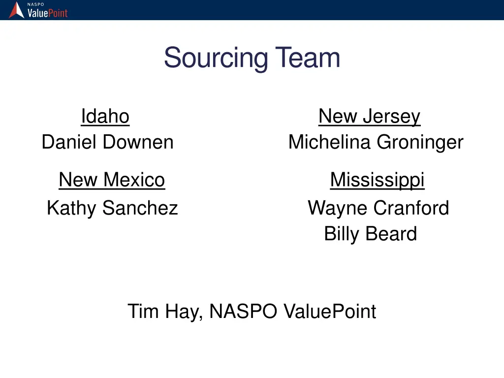 sourcing team