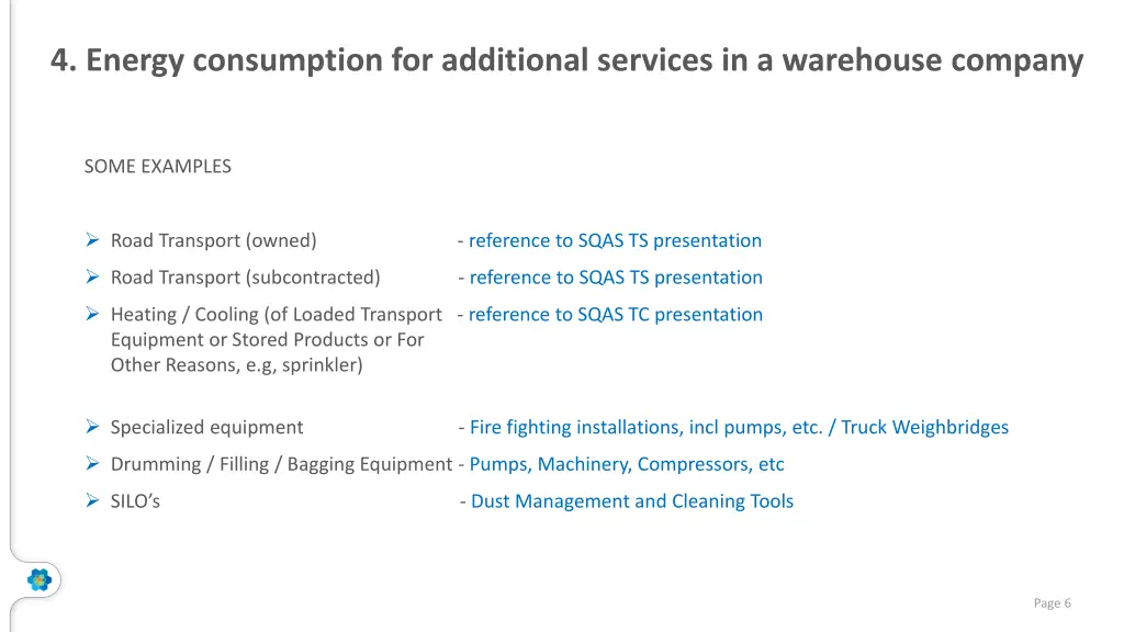 4 energy consumption for additional services