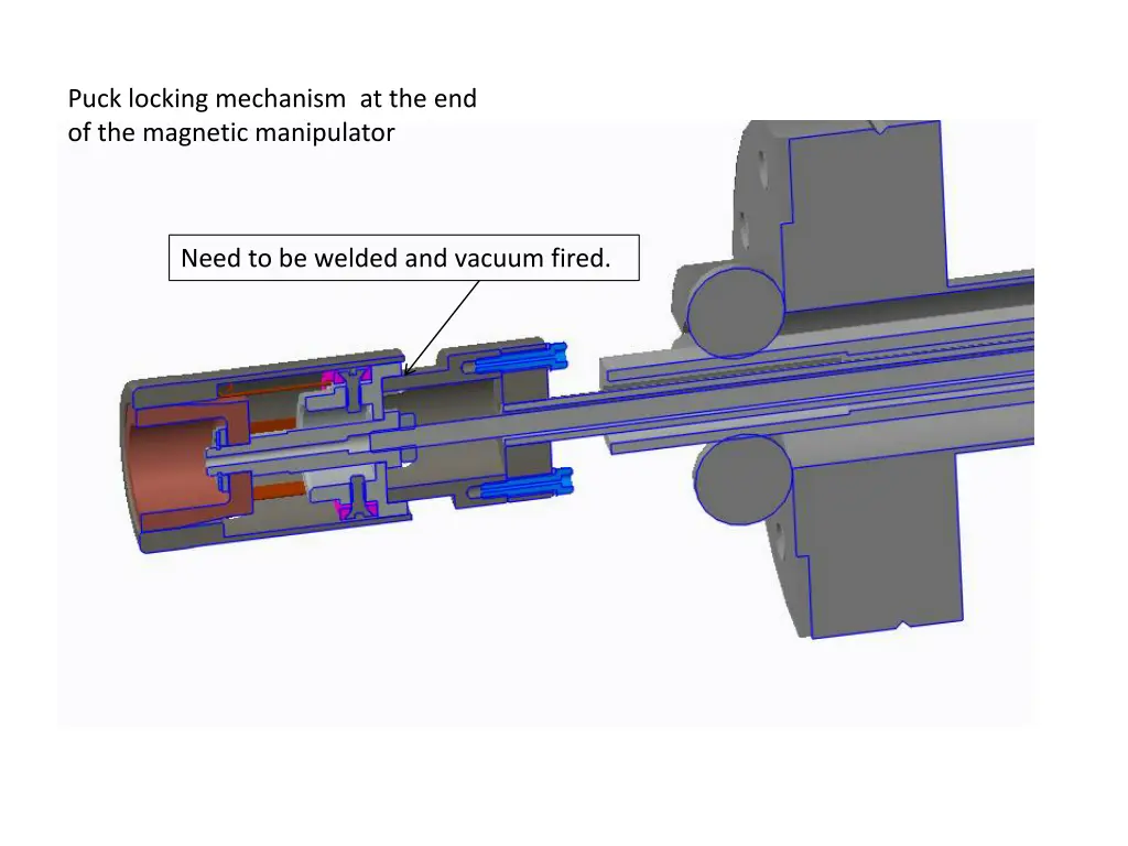 puck locking mechanism at the end of the magnetic