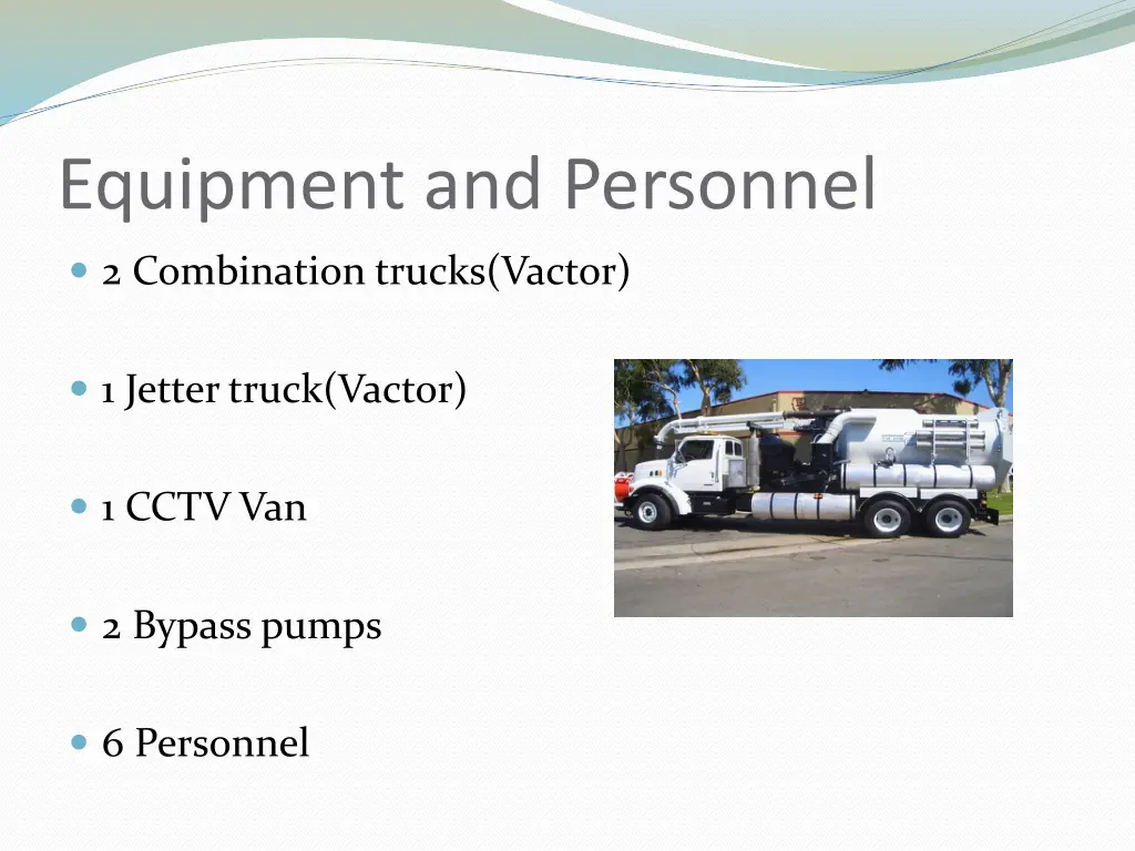 equipment and personnel