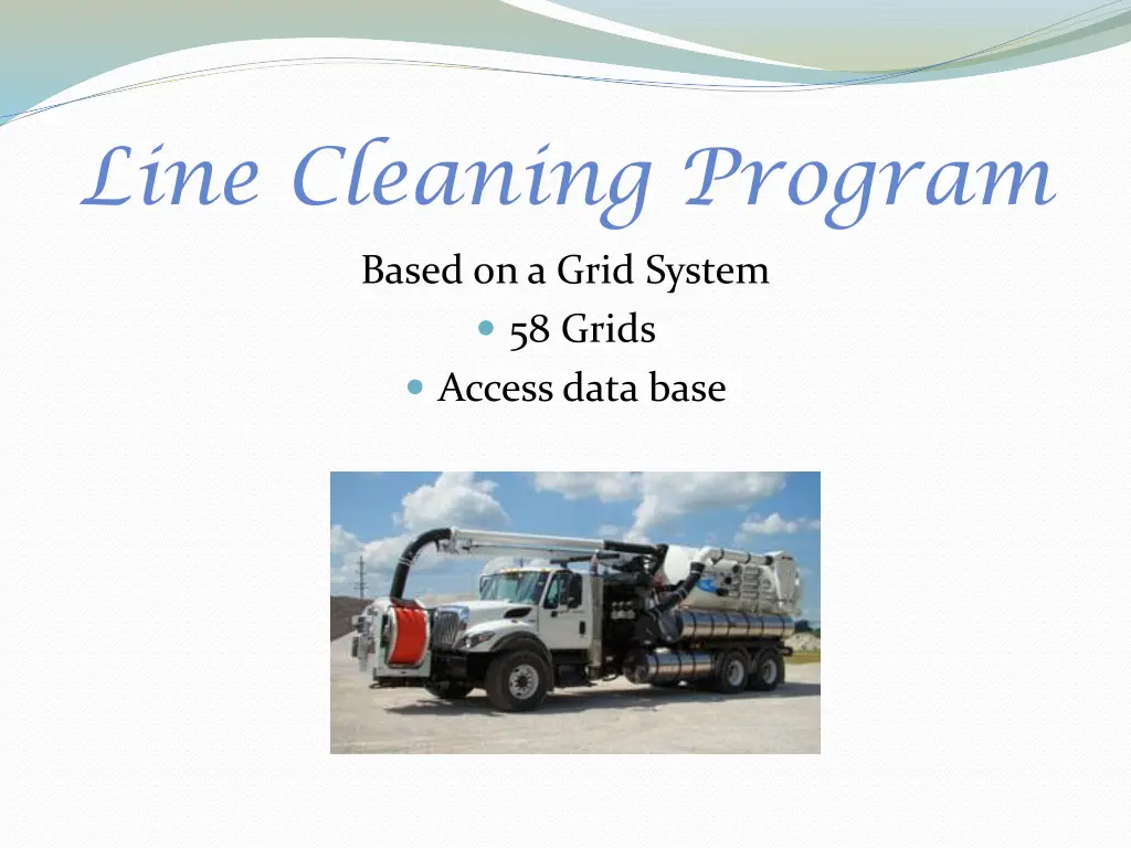 line cleaning program