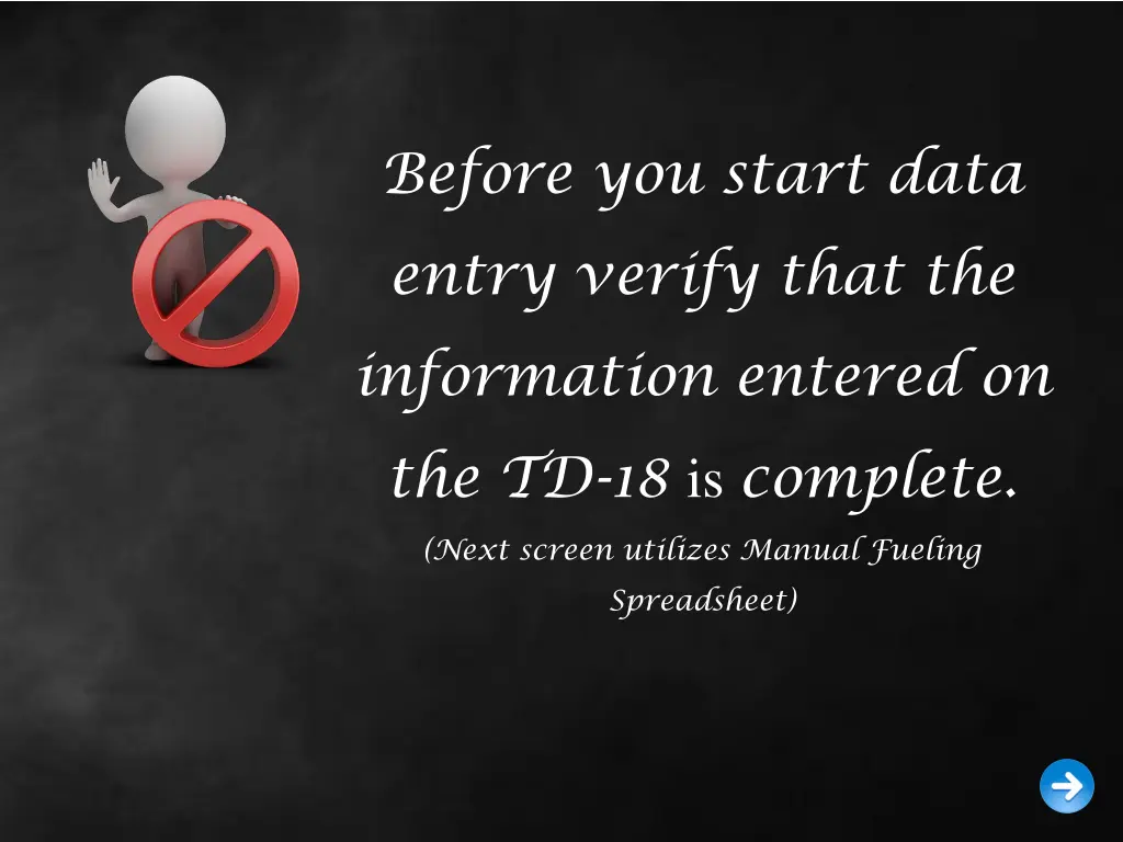 before you start data entry verify that