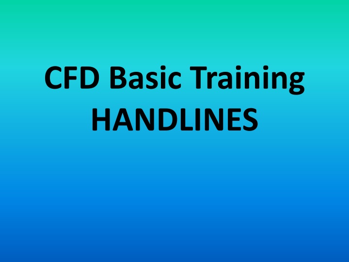 cfd basic training handlines