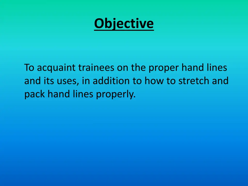 objective