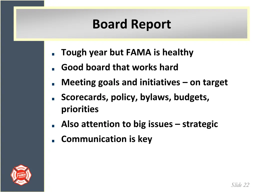 board report