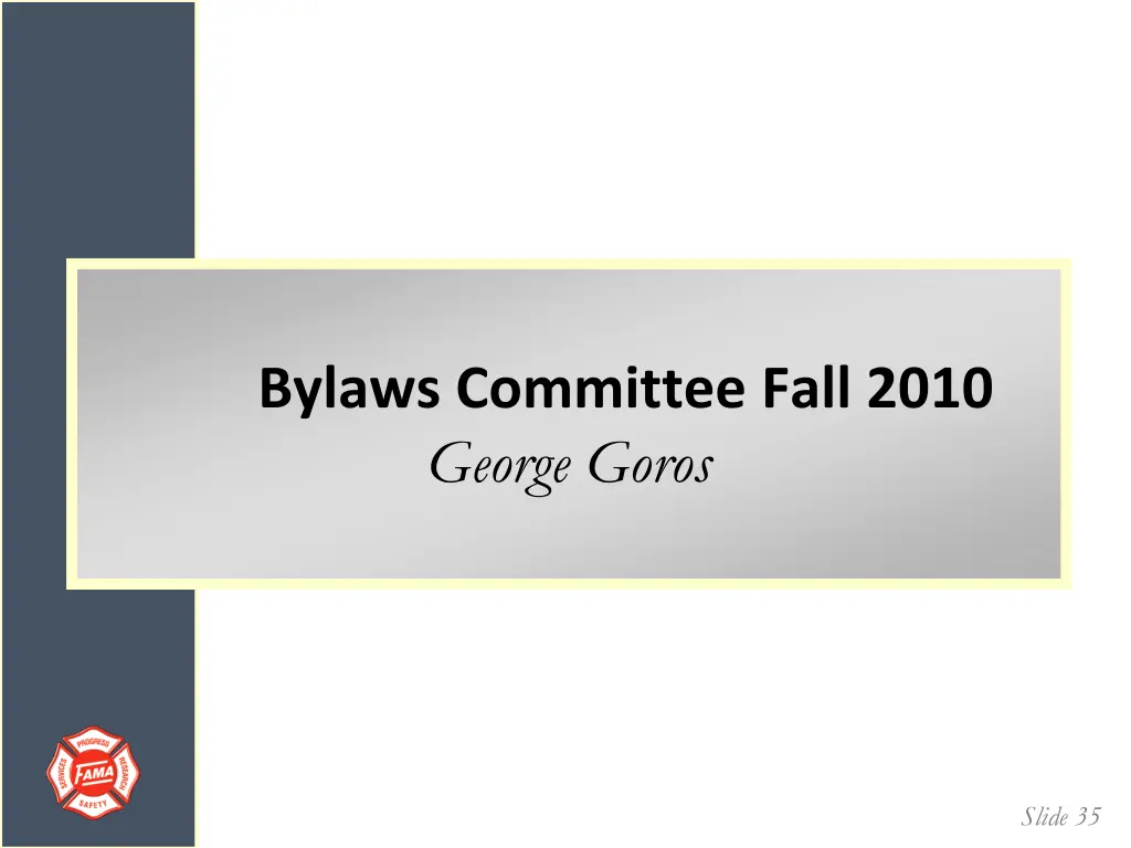 bylaws committee fall 2010 george goros