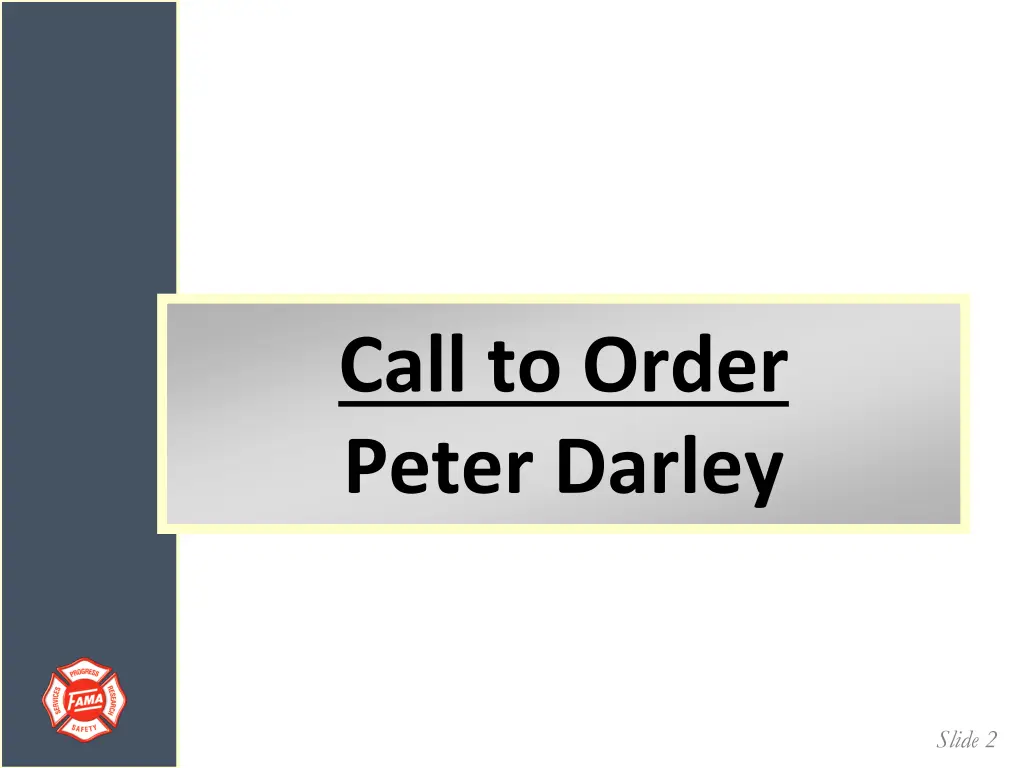 call to order peter darley