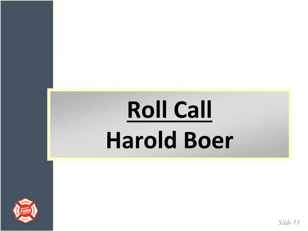 roll call harold boer