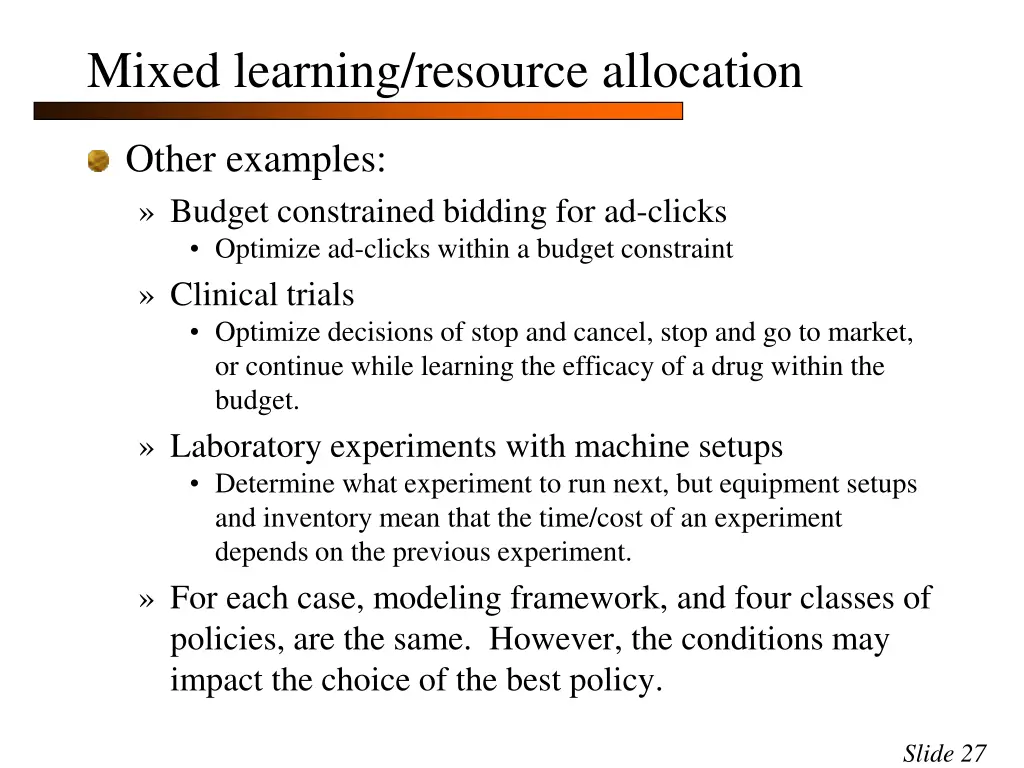 mixed learning resource allocation 22