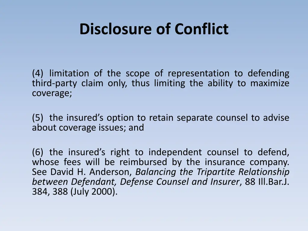 disclosure of conflict 3