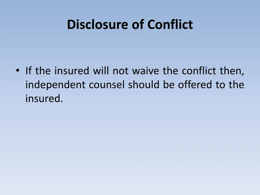 disclosure of conflict 4