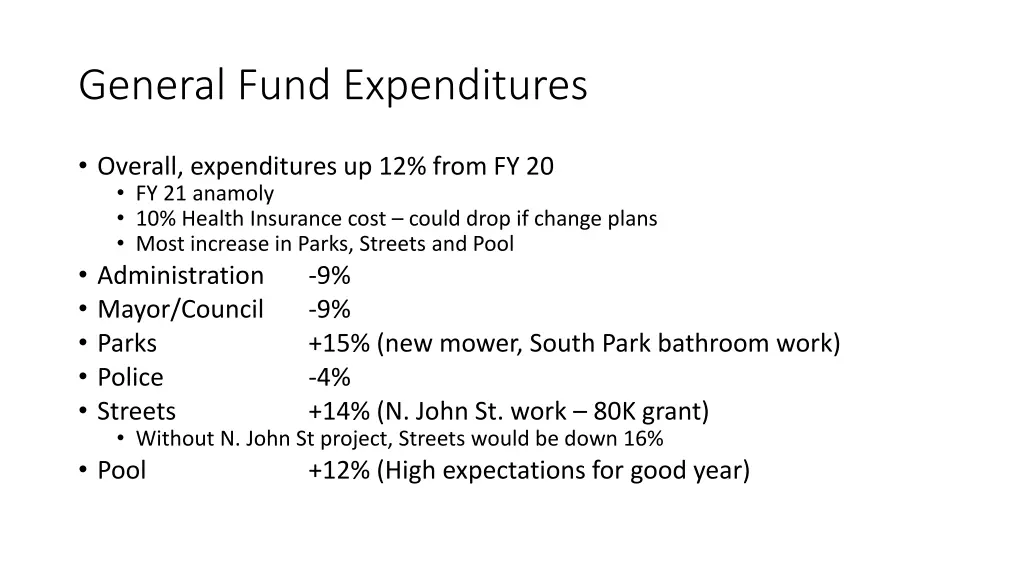 general fund expenditures