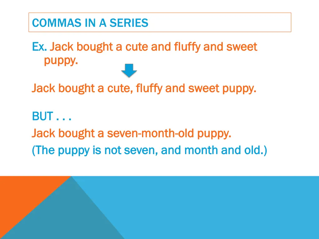 commas in a series