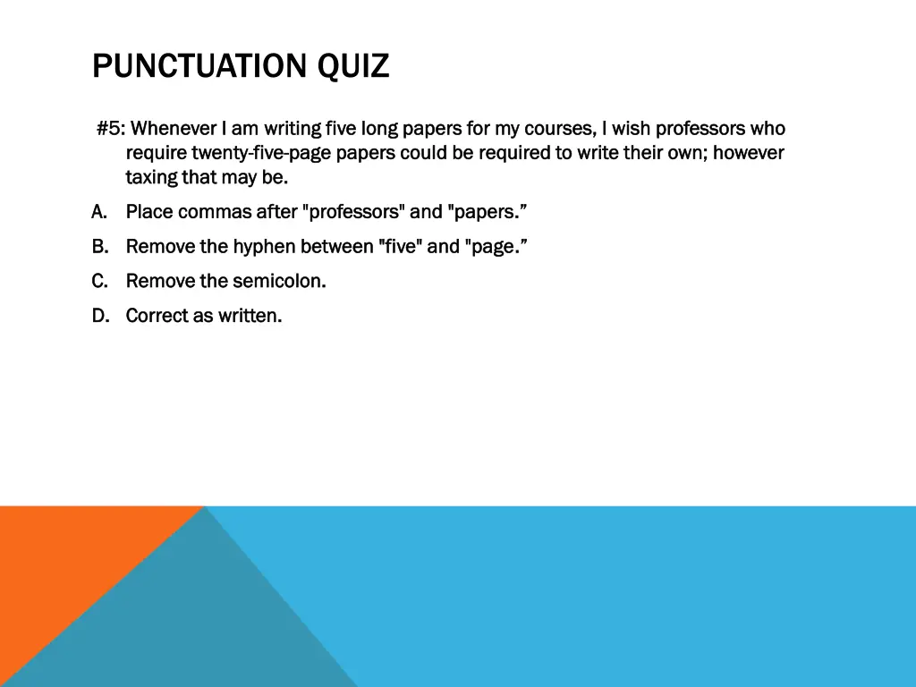 punctuation quiz 4