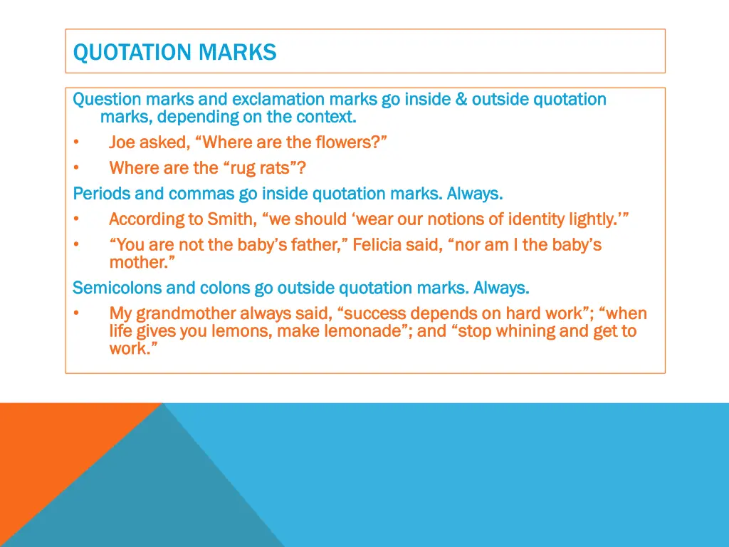 quotation marks