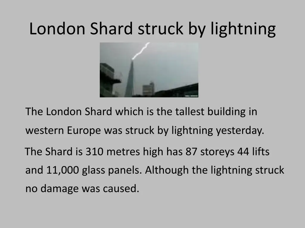 london shard struck by lightning