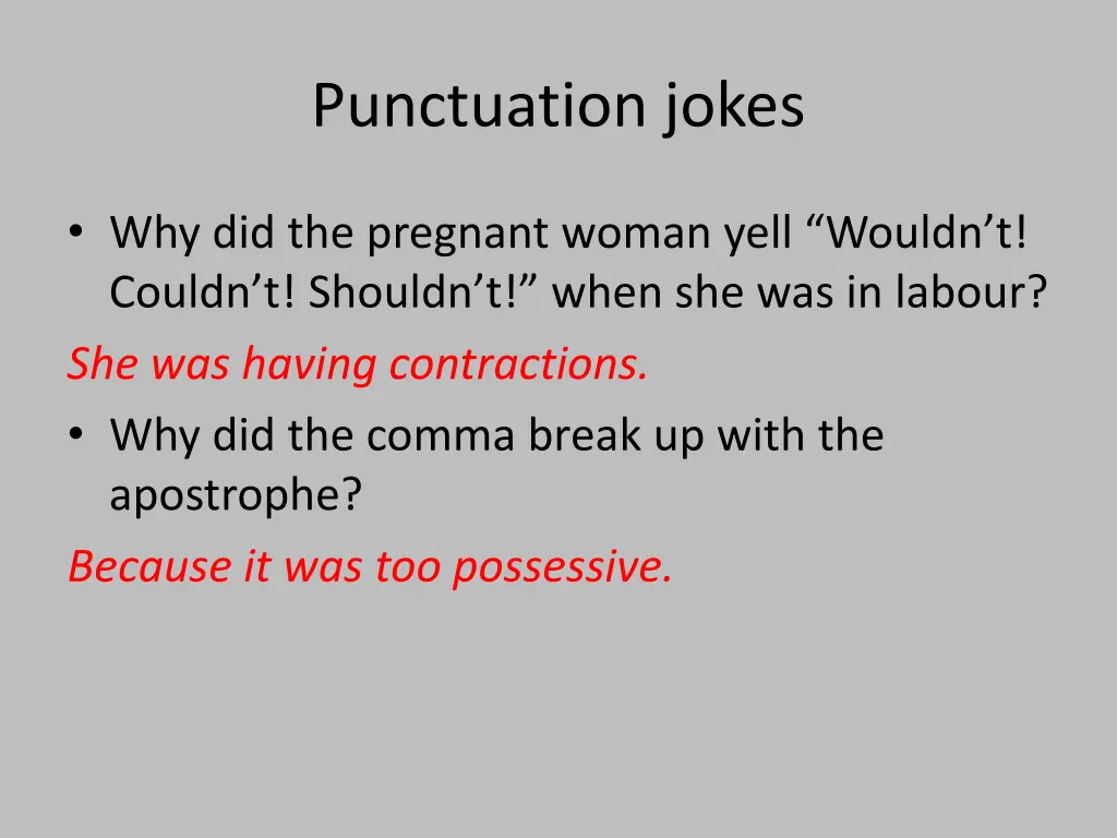 punctuation jokes